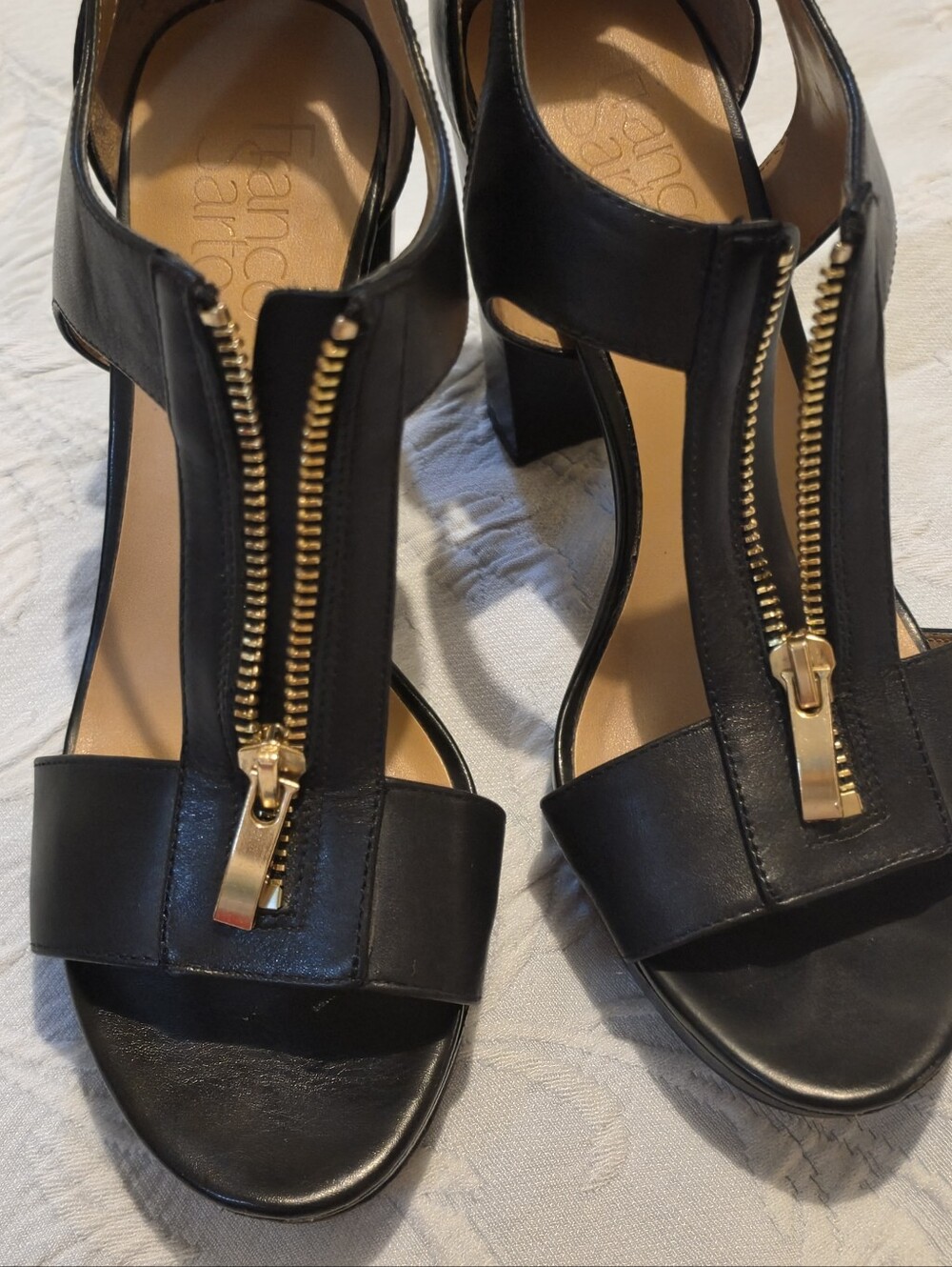 Franco Sarto-Myriad Black T-Zip Block Heel Sandal - Picture 10 of 16